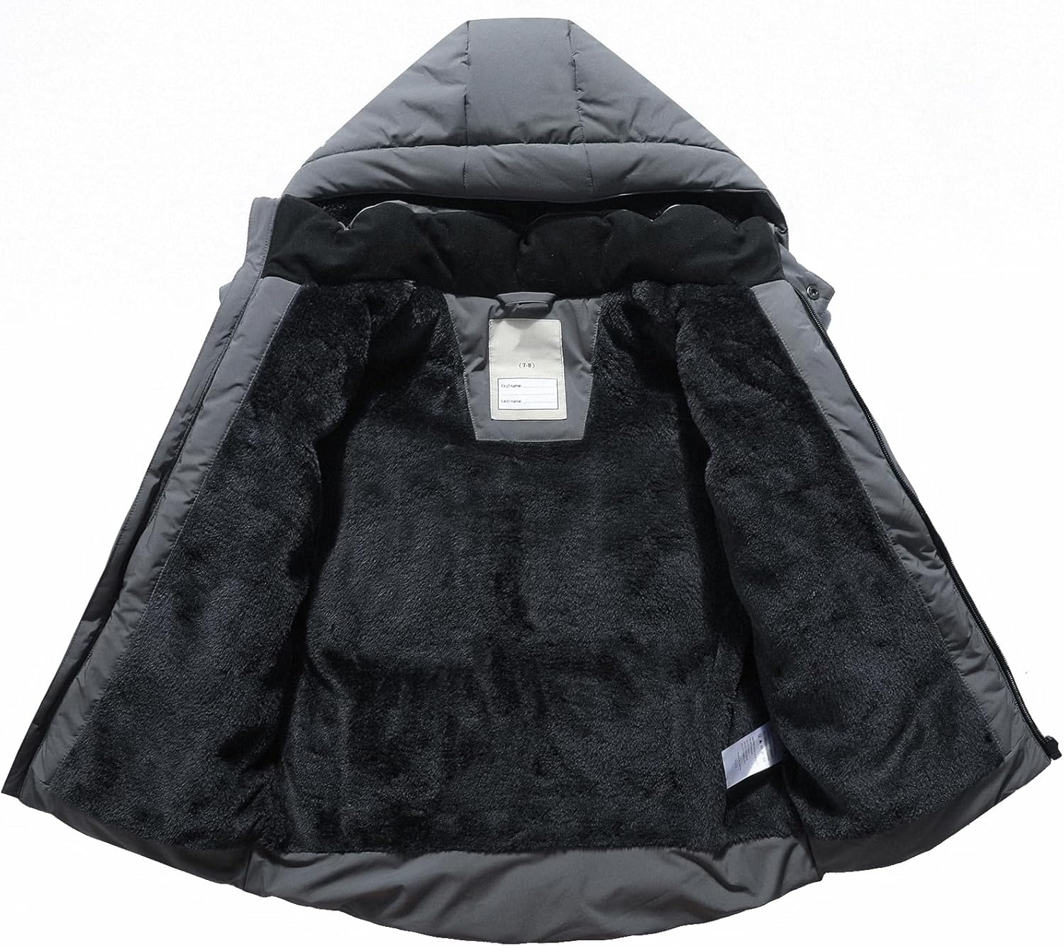 Kids Boy's Winter Coat Fleece Lined Waterproof Jacket Puffy Cotton Coat Thick Hooded Down Outdoor Coats - Image 3