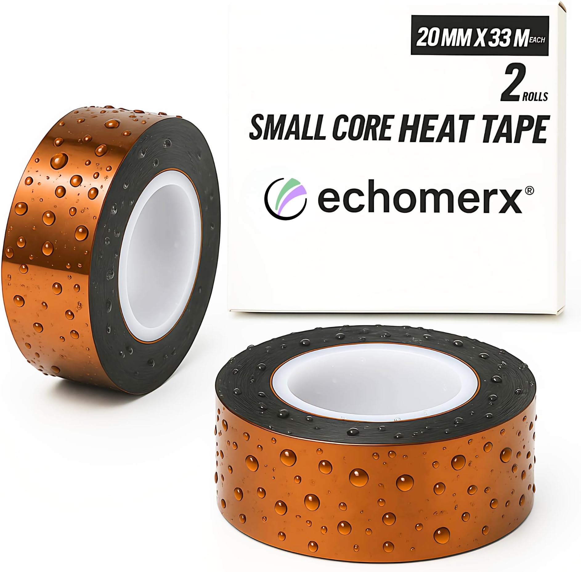 - Heat Tape – 2-Pack 20mm x 33m Polyimide Heat Resistant Tape, 1” Core – No Residue, High Temp, for Sublimation, Cricut, 3D Printer, Heat Press, Electronics