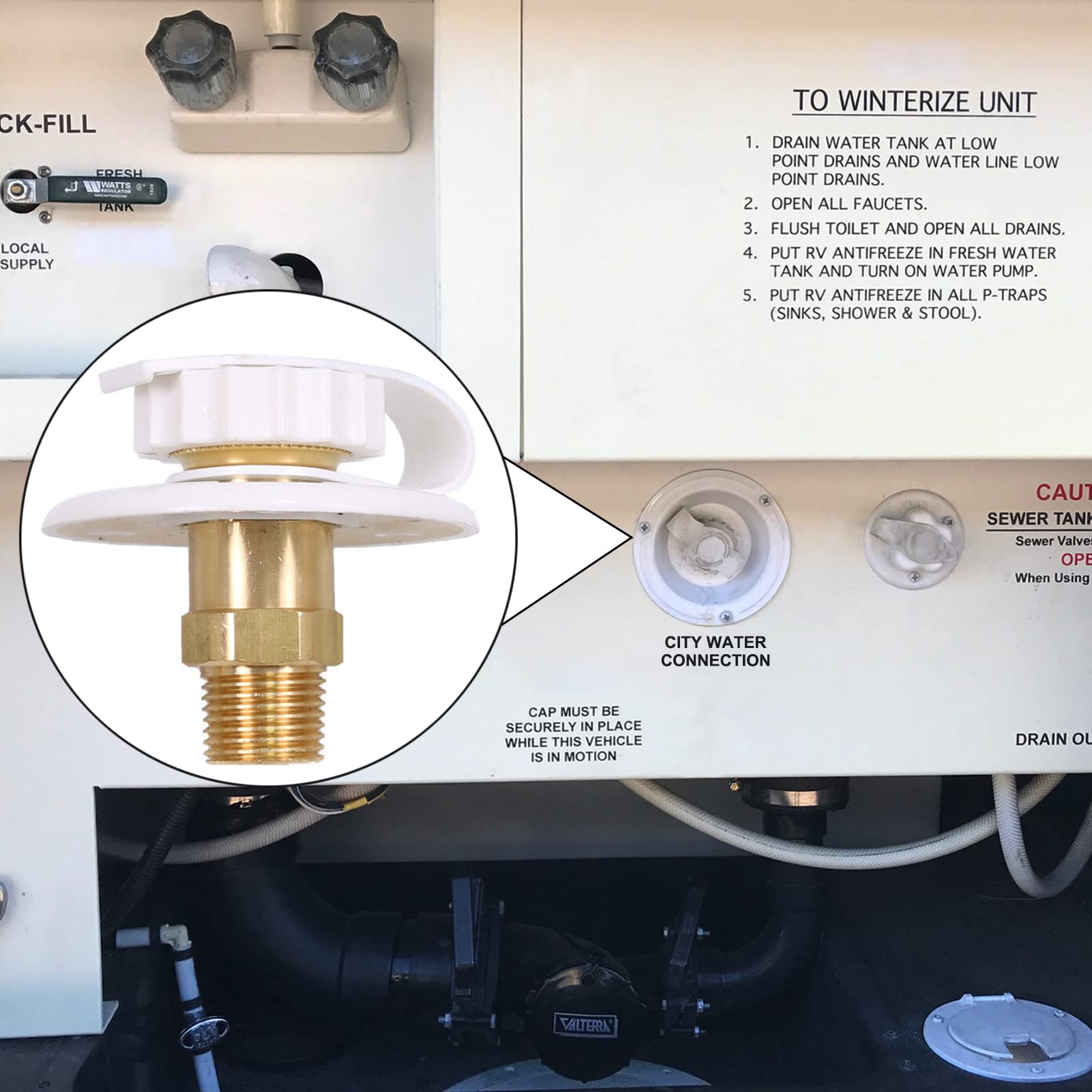 Check Valve Fifth Wheel Water Heater Sewer Hose For Rv Camper RV