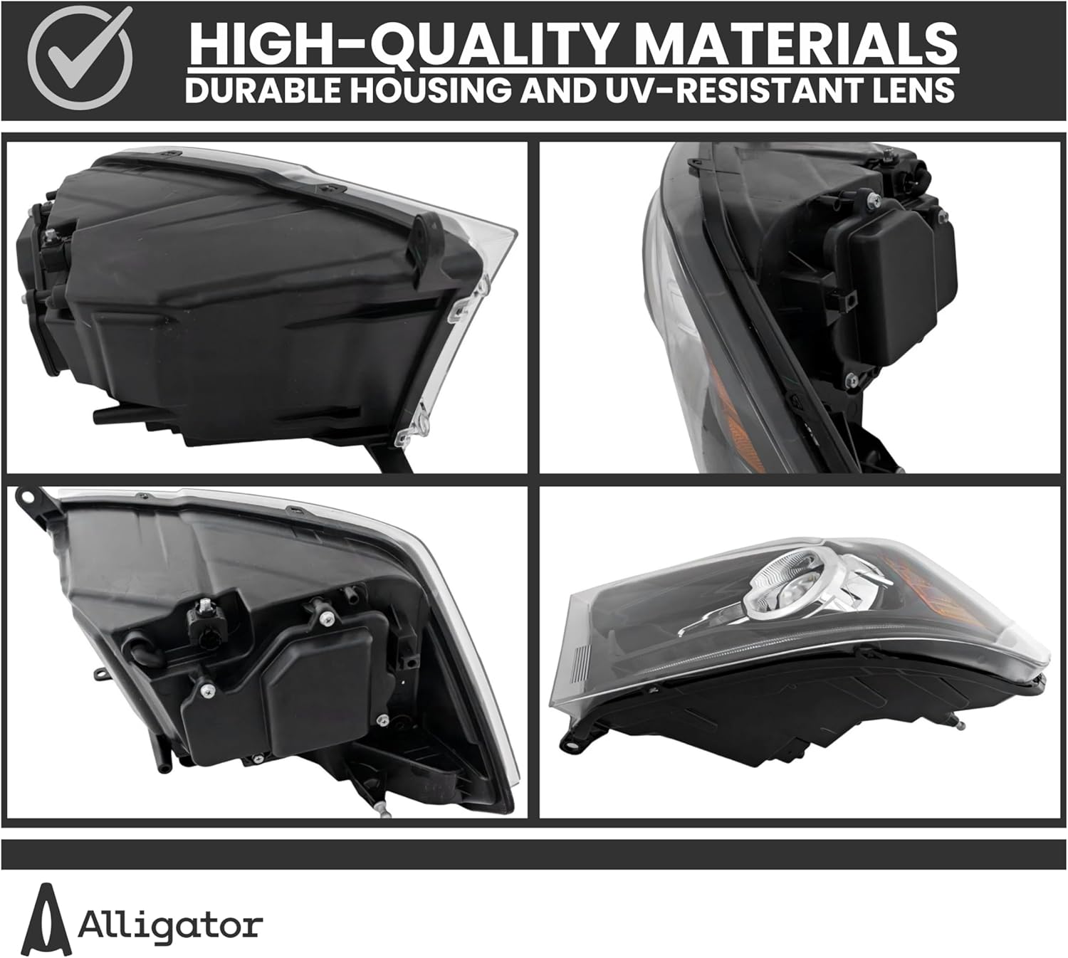 ALLIGATOR AUTO LIGHTS Headlight Replacement For Dodge 2016 2017 2018 Ram 1500, 2500, 3500 CAPA Certified Halogen Headlamp Assembly with LED DRL, Left/Driver Side, CH2502289 / 68324933AD