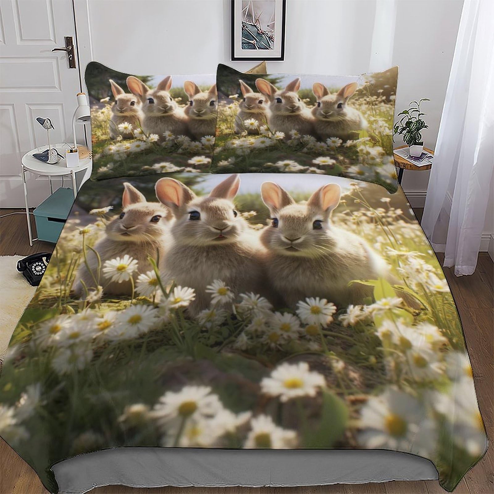 Housse de couette écureuil 220x240cm pour transformer la chambre d'enfant en forêt