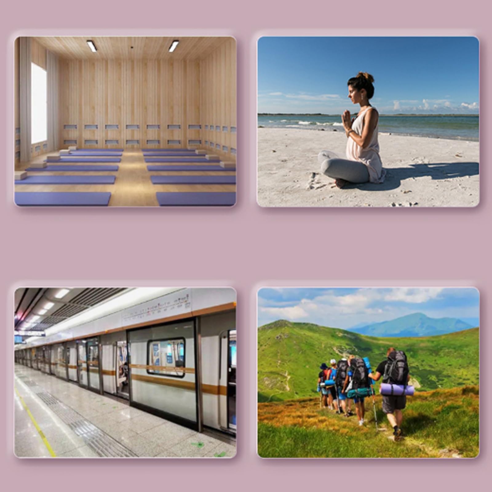 Plegable PortáTil Esterilla de Yoga Deportes Colchoneta Antideslizante Gimnasia Suave Multifuncional Ligera Esterilla Entrenamiento para Ejercicio AeróBico MeditacióN Estiramientos
