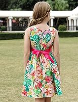 Vista 159 de Vestido de verano para niña, de algodón, con diseño floral