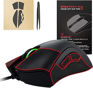 Hotline Games 2.0 Mouse Grip Tape Compatible with Razer Deathadder V2 Mini Gaming Mouse Skin Anti-Slip Tape, Pre-Cut, Sweat Resistant, Easy to Apply, Professional Mice Upgrade Kit