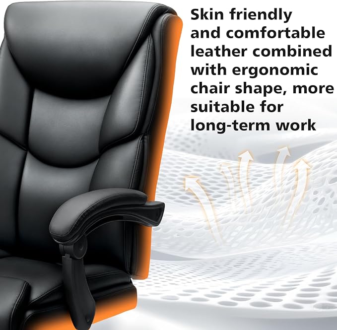 Silla de Oficina Ergonómica con Reposapiés y Respaldo Reclin miniatura 5