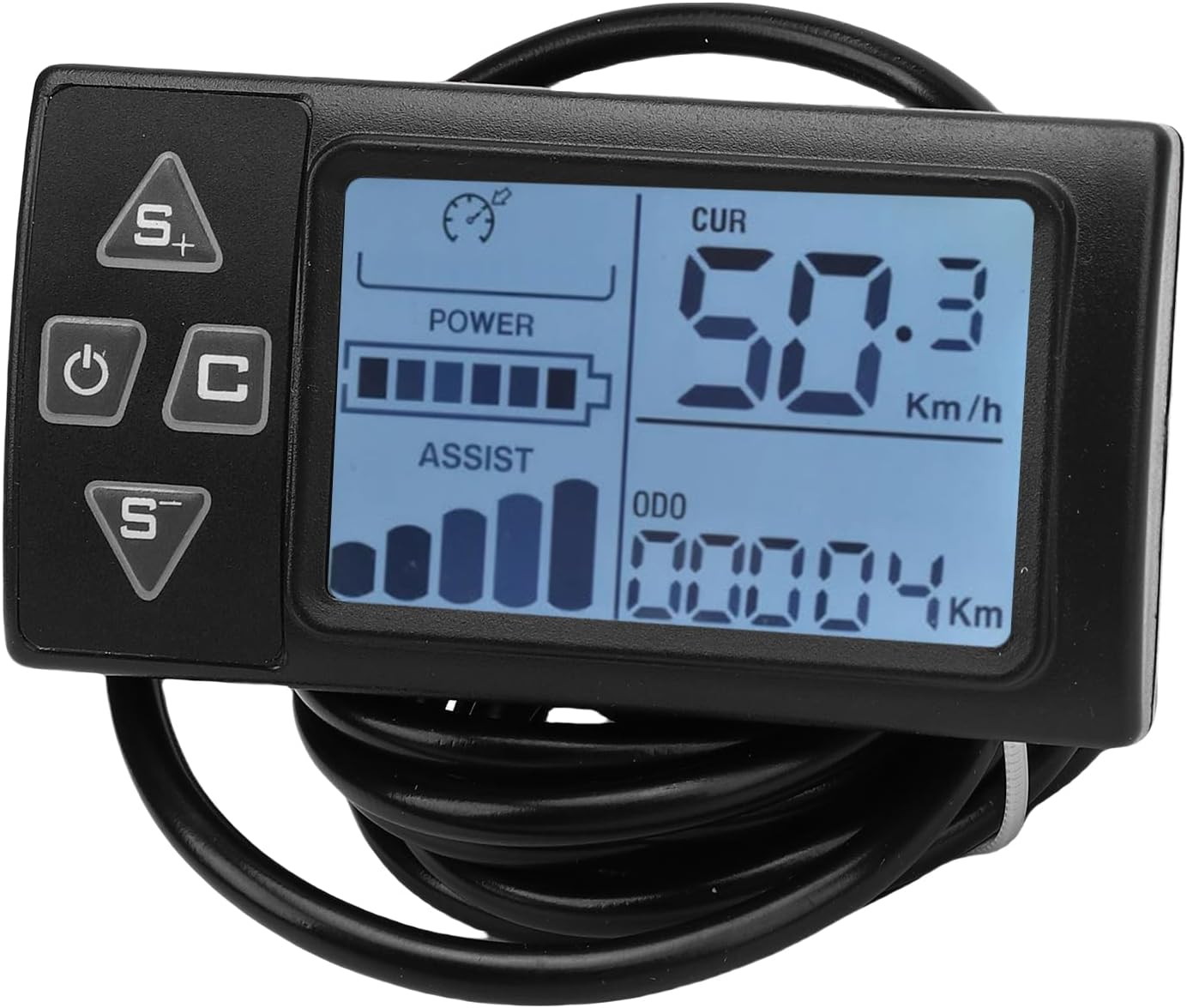 LCD Display in S861 Electric Bicycle with Background Lighting Function for Ergonomic Buttons on Electric Bicycle