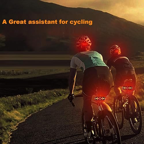 Miniatura 9 de Luz trasera de bicicleta con señales de giro, luz trasera de bicicleta recargable con control remoto, luz trasera LED brillante de advertencia