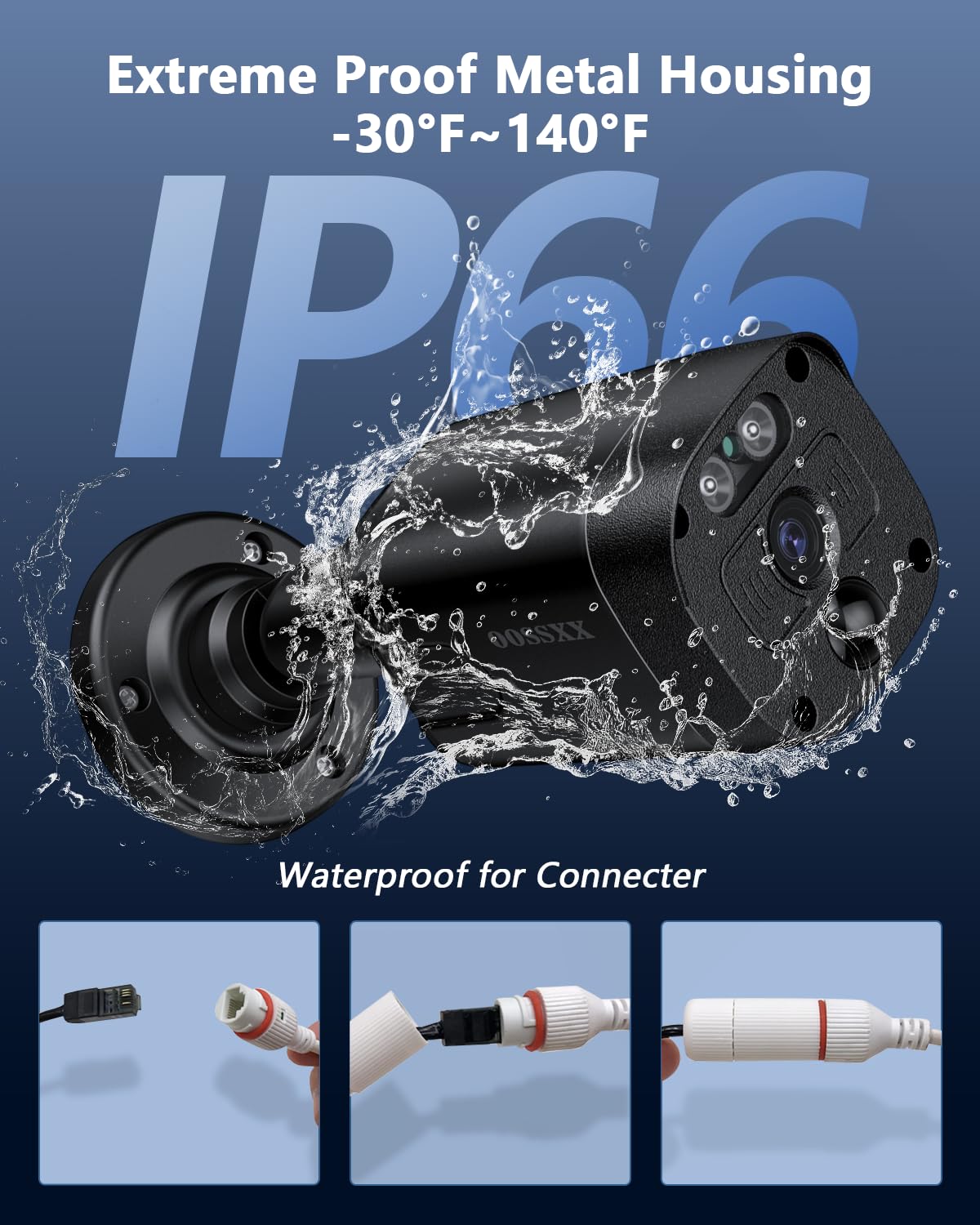 4K/8.0 Megapixel & 130° Ultra Wide-Angle 2-Way Audio PoE Outdoor Home Security Camera System Wired Outdoor Video Surveillance IP Cameras System DVR System