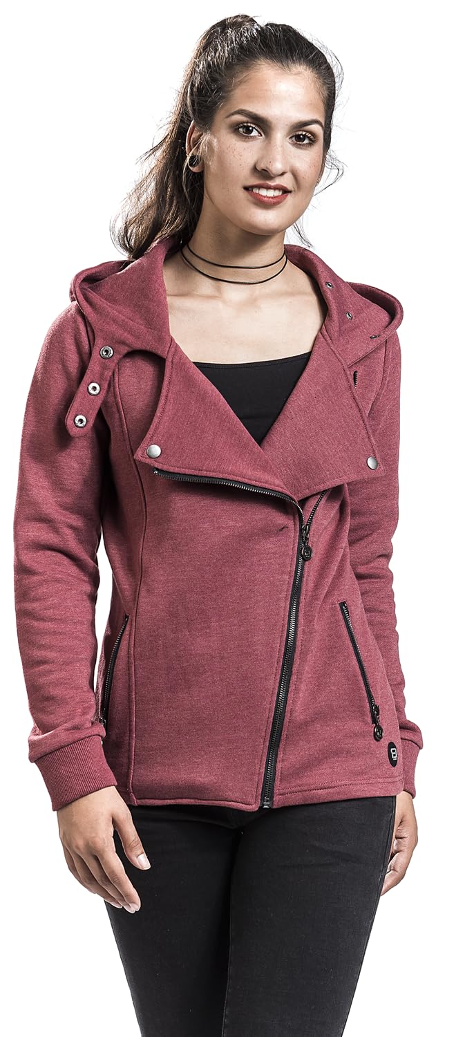 RED by EMP Donna Giacca Rossa con Cappuccio e Colletto
