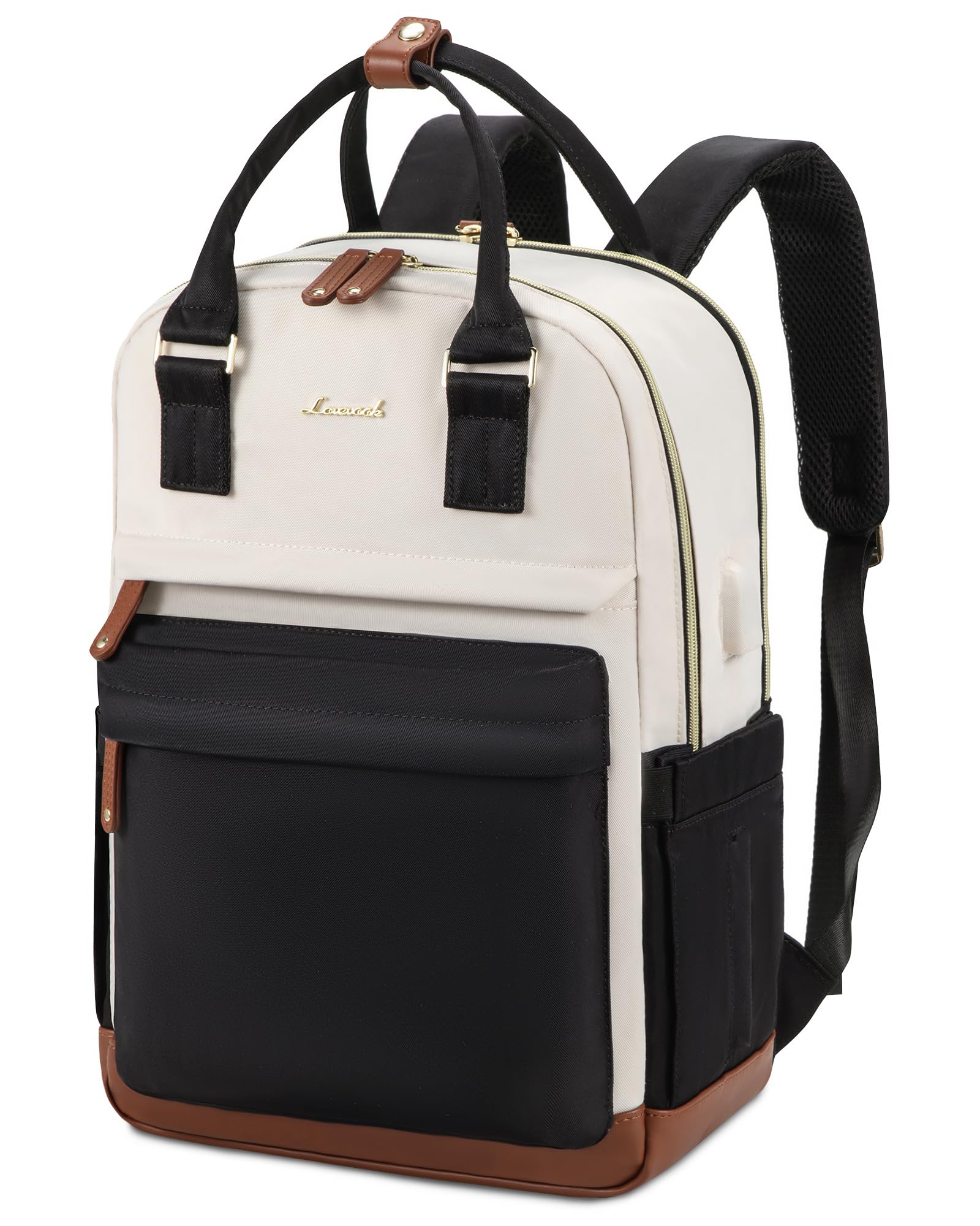 LOVEVOOK Zaino Porta PC Donna, 15.6 Pollici Zaino da Viaggio Scuola  Universit� Grande, Impermeabile Zaino Lavoro Ufficio Antifurto Elegante,  Computer Laptop Travel Backpack Waterproof Nero : Amazon.it: Moda