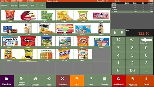 Miniatura 5 de Se envía desde Estados Unidos) Sistema de punto de venta al por menor Touch POS Caja registradora con software, impresora térmica, cajón de