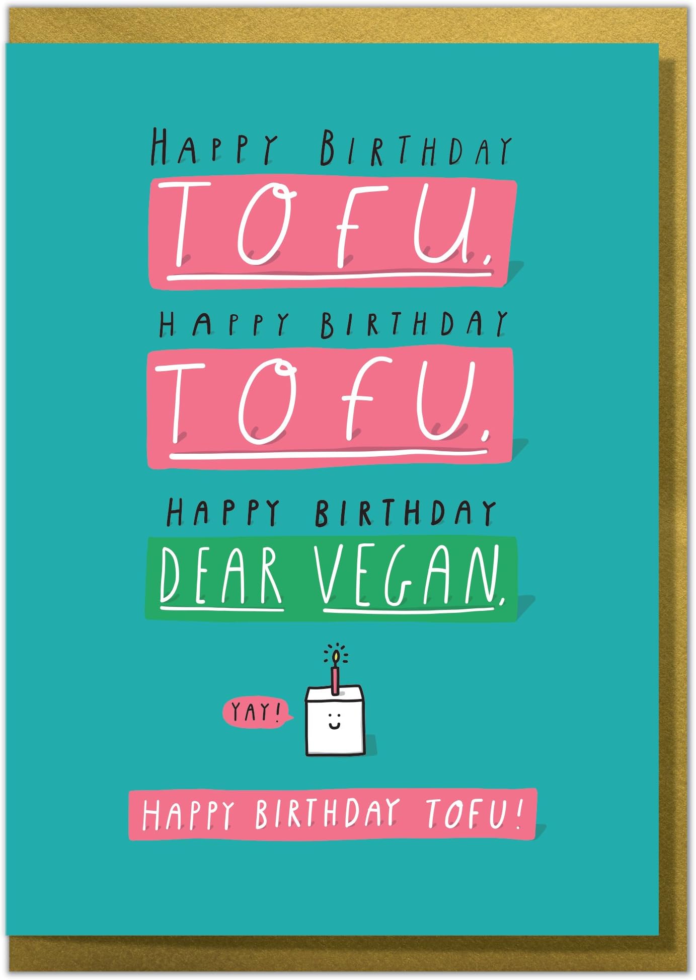 Happy Birthday Tofu! Funny Vegan Birthday Card