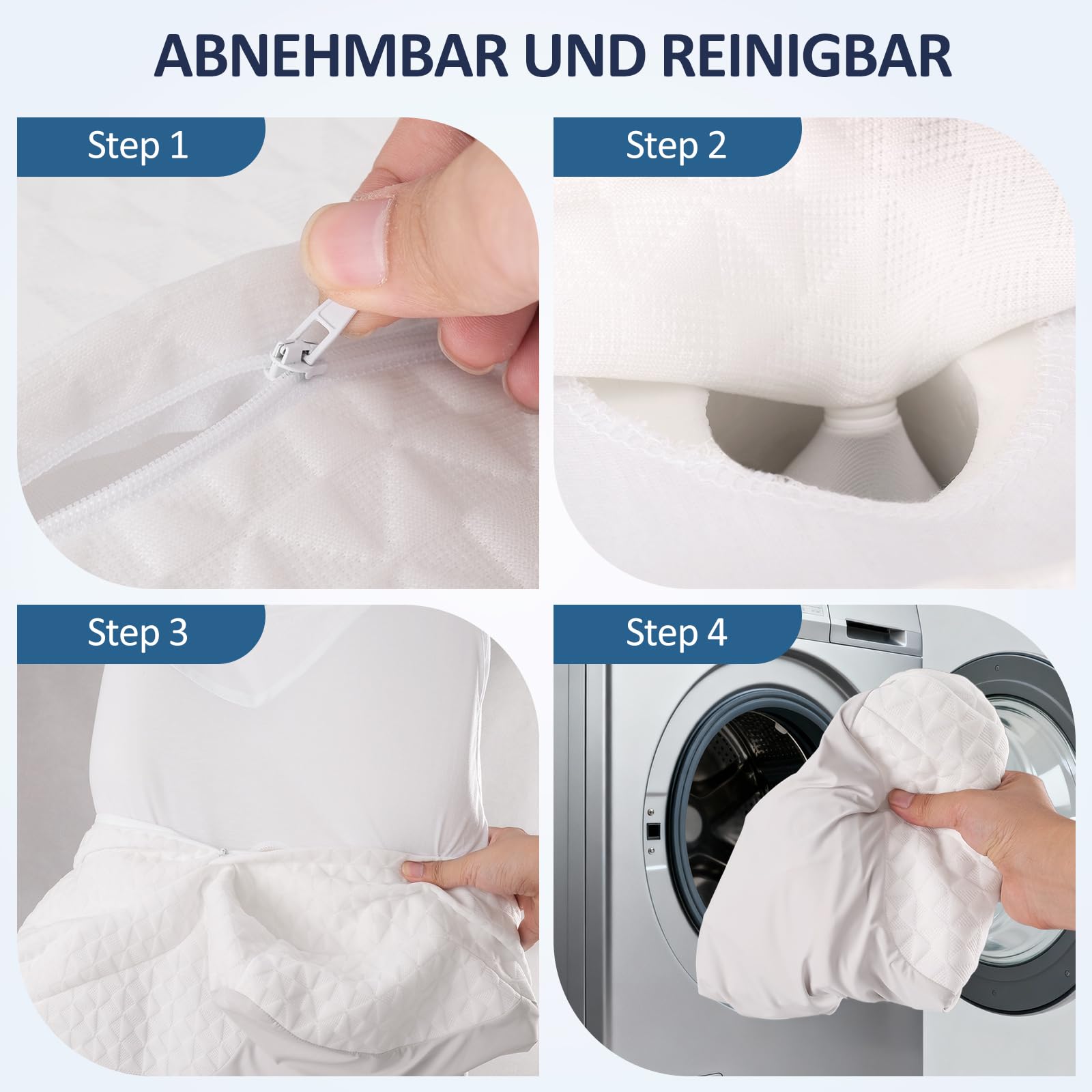 Howjoe Coussin orthopédique pour la nuque, ergonomique, en mousse à mémoire de forme, motif papillon, pour dormir sur le côté, le dos et le ventre, avec housse rafraîchissante lavable, dimensions 60 x