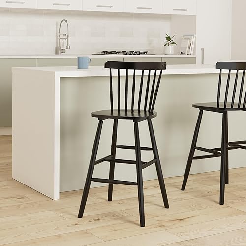 Miniatura 2 de Safavieh Home Collection Galena - Taburete negro de 30 pulgadas (2 unidades)