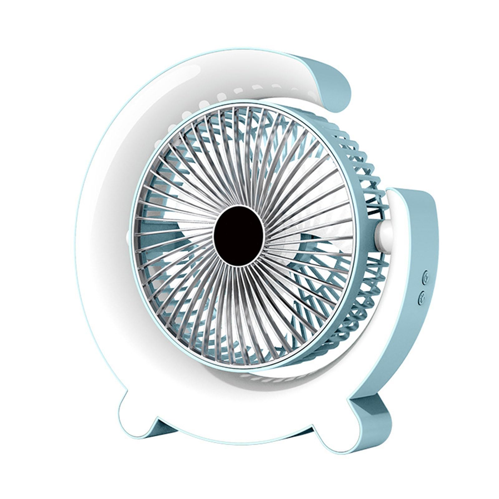 TAZIZI Desk Fan Table USB 3 Speed Air Cooling with Colorful Light Small Desk for Bedroom Low Noise