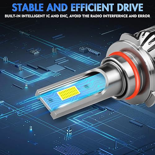 Miniatura 4 de Compatible con bombillas LED Chevy Silverado 1500 2500 3500 HD 1999-2006, kit de bombillas LED de haz alto 9005 y haz bajo H1, 60 W, 28000 lúmenes,