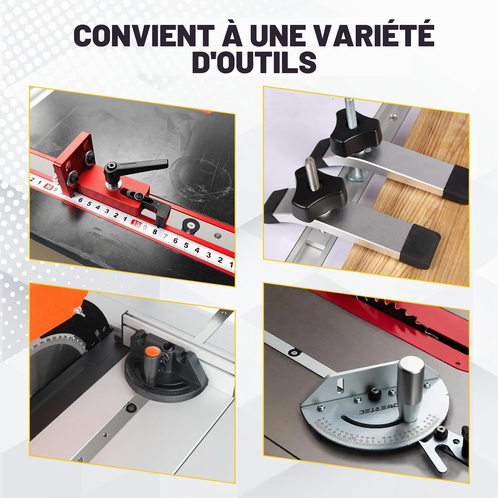 EFUTURETIME 2 x Barre Coulissante pour Glissière à Rainure en T, 9,5 x 19 x 450 mm, Coulisseau en Aluminium de Guide à Coupe d’Onglet pour Scie à Table, Perceuse de Table, Scie à Ruban, Menuiserie