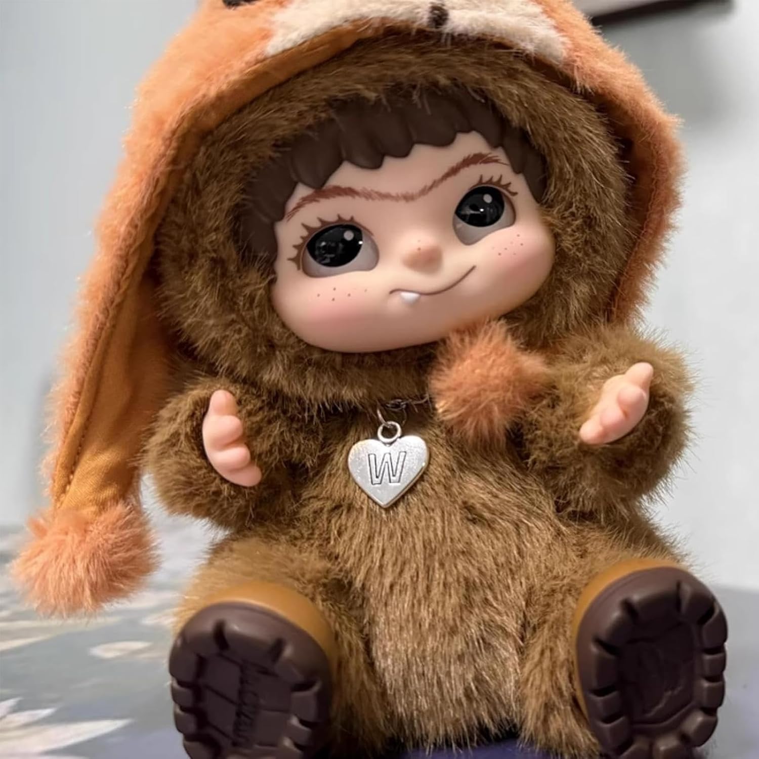 CALEMBOU Plush Blind Box Whole Set, WAKUKU Cool Party Series Stuffed Toy, Kawaii Mystery Vinyl Plush Keychain Collectible for Birthday Gift Unrepeated