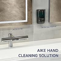 Vista 6 de AIKE Liquid Automatic Wall Mount Soap Dispenser,Battery Operated Model AK1216,Black