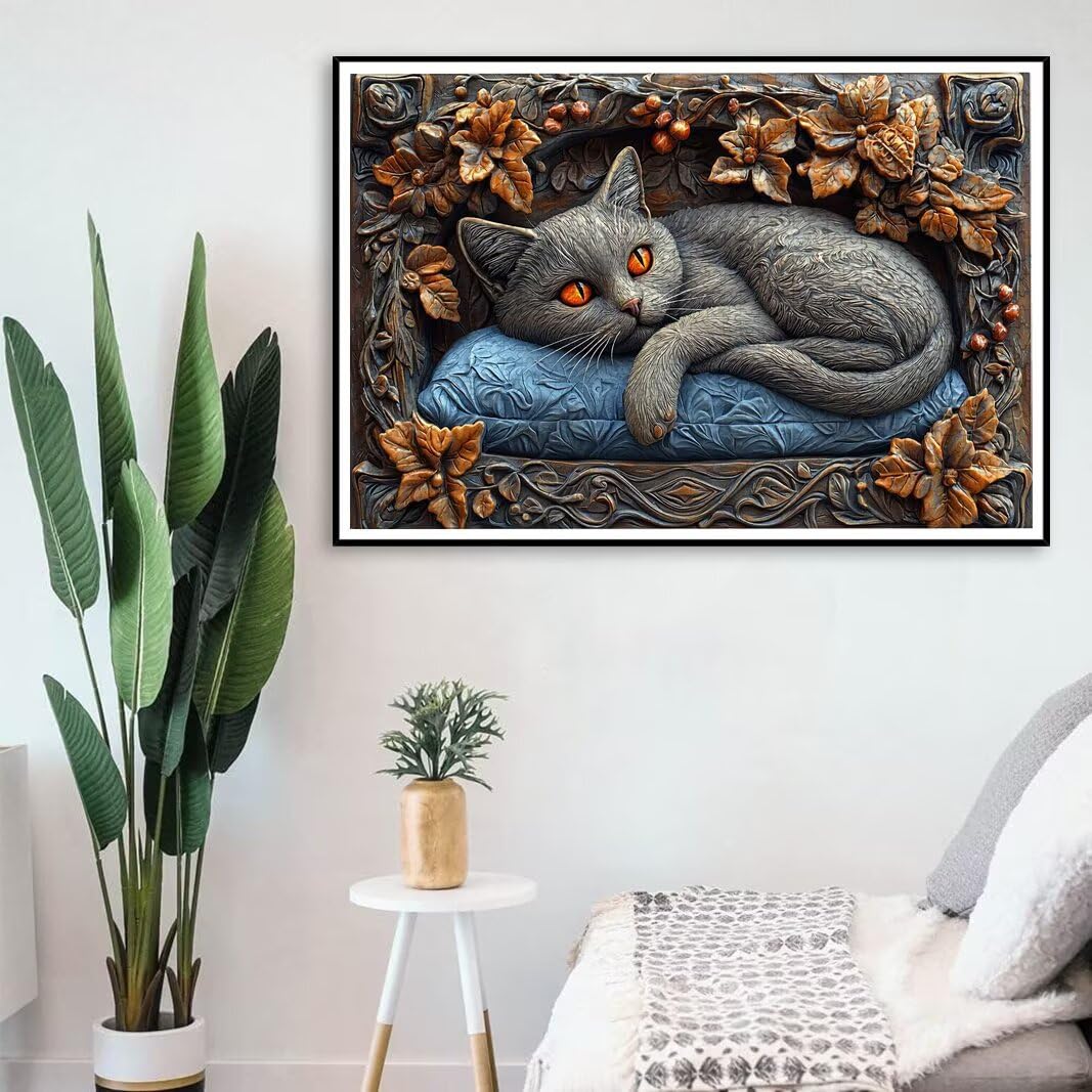 Puzzle 2000 Pezzi, Puzzle Gatto, Misura: 100x71cm, Regalo Donna/Uomo -8739