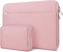 Inateck Housse 13 Pouces Compatible avec 13.6 MacBook Air M3/A3113 M2/A2681, 13 MacBook Air M1/A2337 2025-2018, 13 MacBook Pro M2/A2686 M1/A2338 2022-2016, 12.3Surface Pro 11/10/9/X/8/7/6/5/4/3, Rose