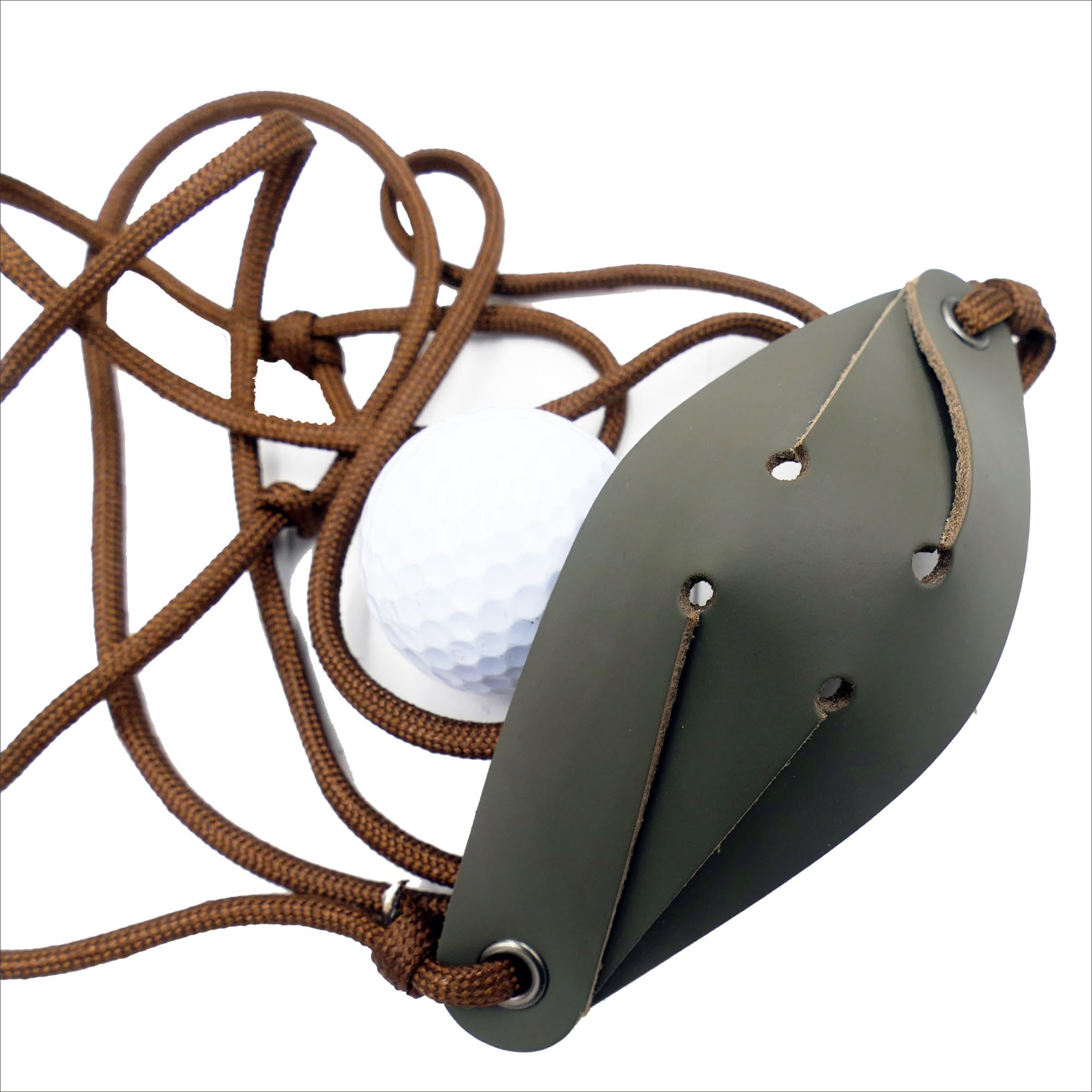 Handmade Leather Throwing Sling Old-Fashioned Slingshot Rock Sling