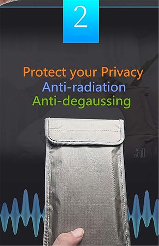 Miniatura 8 de Funda de seguridad antiradiación para teléfono celular, protección 5G, bloqueador de señal compatible con iPhone 12 Pro Faraday Bag (A)