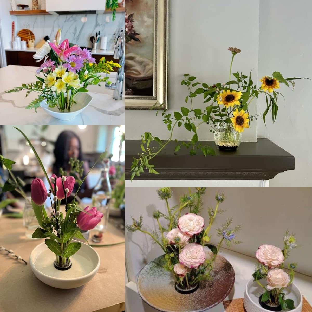 Amazon.com: Stainless Floral Frogs Kenzan, Round Metal Flower Frog