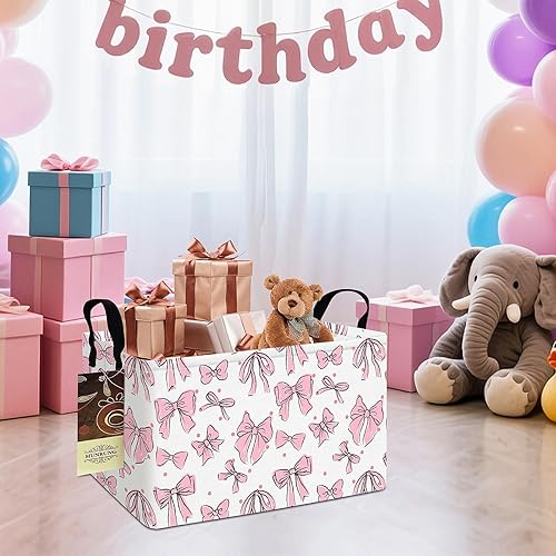 Miniatura 183 de HUNRUNG Cesta rectangular de almacenamiento de lona, bonita cesta organizadora de lona para mascotas, juguetes de niños, libros, ropa, perfecta