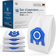Lot de 16 sacs d'aspirateur pour Miele [Complete C2 & C3, Classic C1] Remplace GN avec 4 filtres moteur et 4 filtres d'évacuation [S8000, S5000, S2000, S800 & S600]
