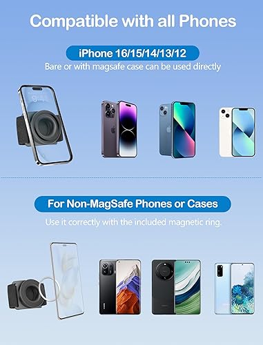 Miniatura 2 de TOPGO Soporte de teléfono para correr para iPhone giratorio de 360 y anticaída mejorado, soporte magnético para teléfono, pulsera Magsafe compatible