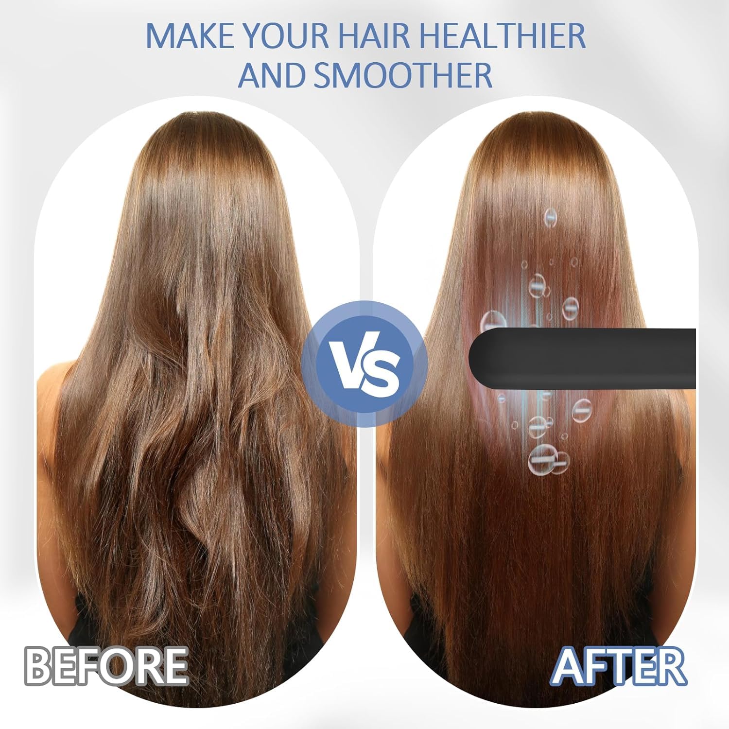 Amazon.com : Cordless Hair Straightener Brush - Negative Ion Mini