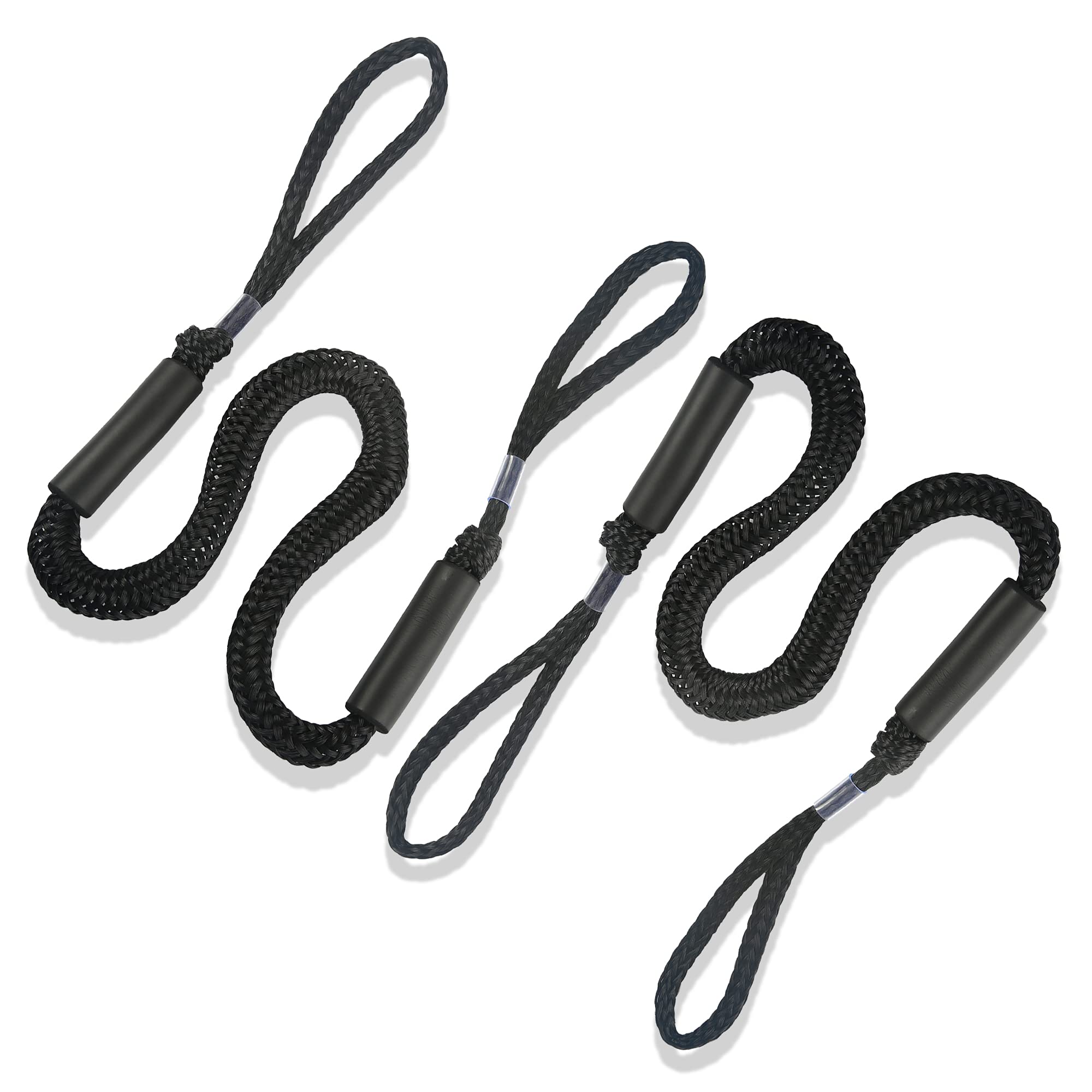 perixir2 Pack Marine Boat Bungee Dock Line Anchor Rope Mooring Cord Strong Stretch Mooring Line Boat Dock Bungee Tie(3.5ft-5.5ft)