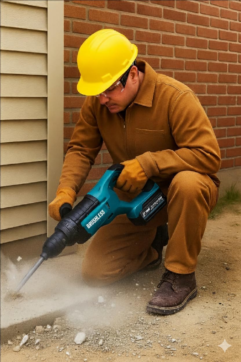 NEW! 20V Brushless Cordless 1 in. SDS-MAX Rotary Hammer, 4-Modes, 1150 RPM, 4700 BPM, 2.1 ft-lbs Impact, Anti-Vibration, All-Metal Gears - Compatible with HERCULES 20V Platform (Tool Only, No Battery)