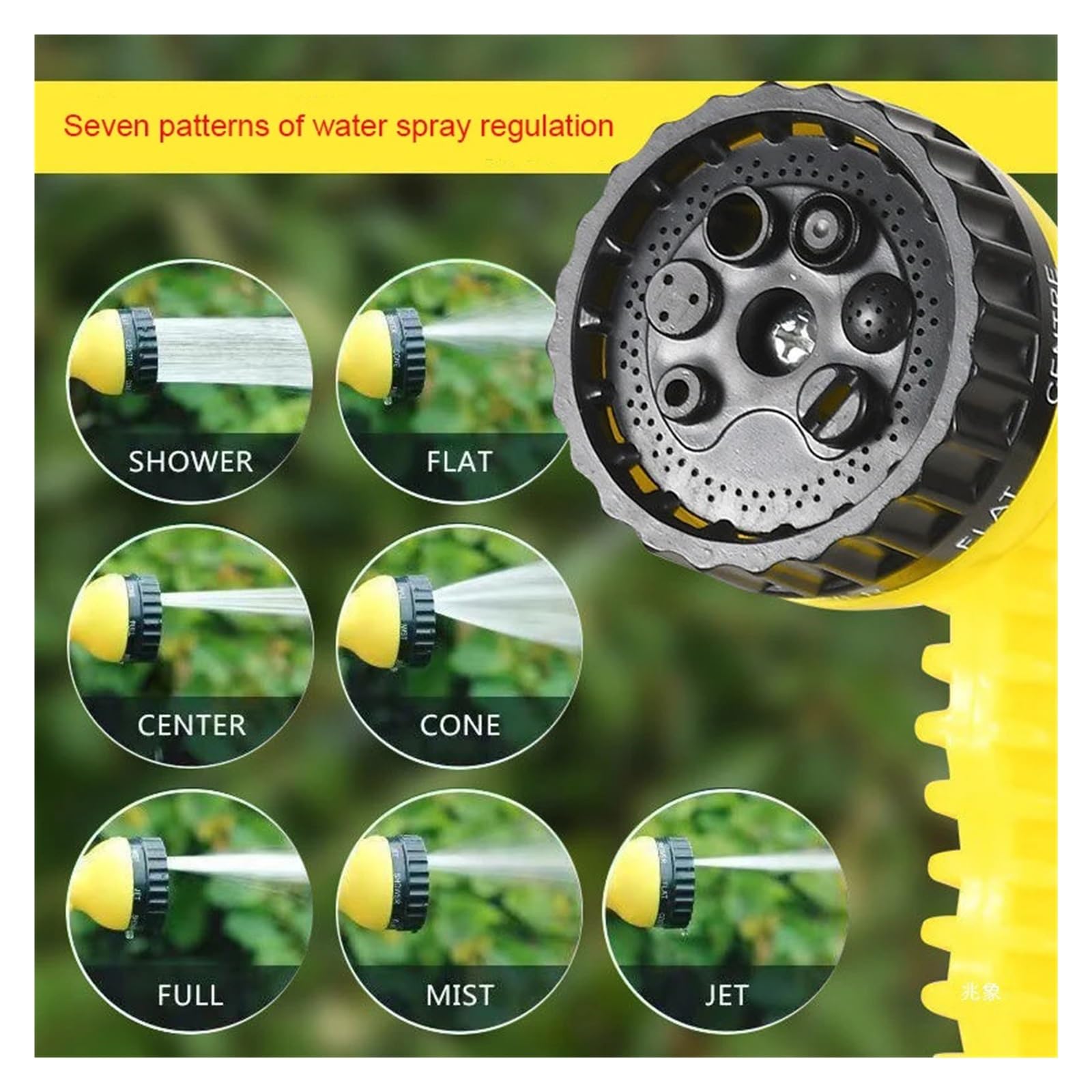 Juego de mangueras de jardín extensibles Manguera de jardín, tuberías de agua mágicas, pistola de agua de alta presión for lavado de autos, herramientas de riego multifunción for el jardín del hogar(B