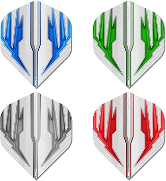 RED DRAGON Hardcore Selection Pack Light Wings Extra Thick Standard Dart Flights - 4 Sets Per Pack (12 Dart Flights in Total)