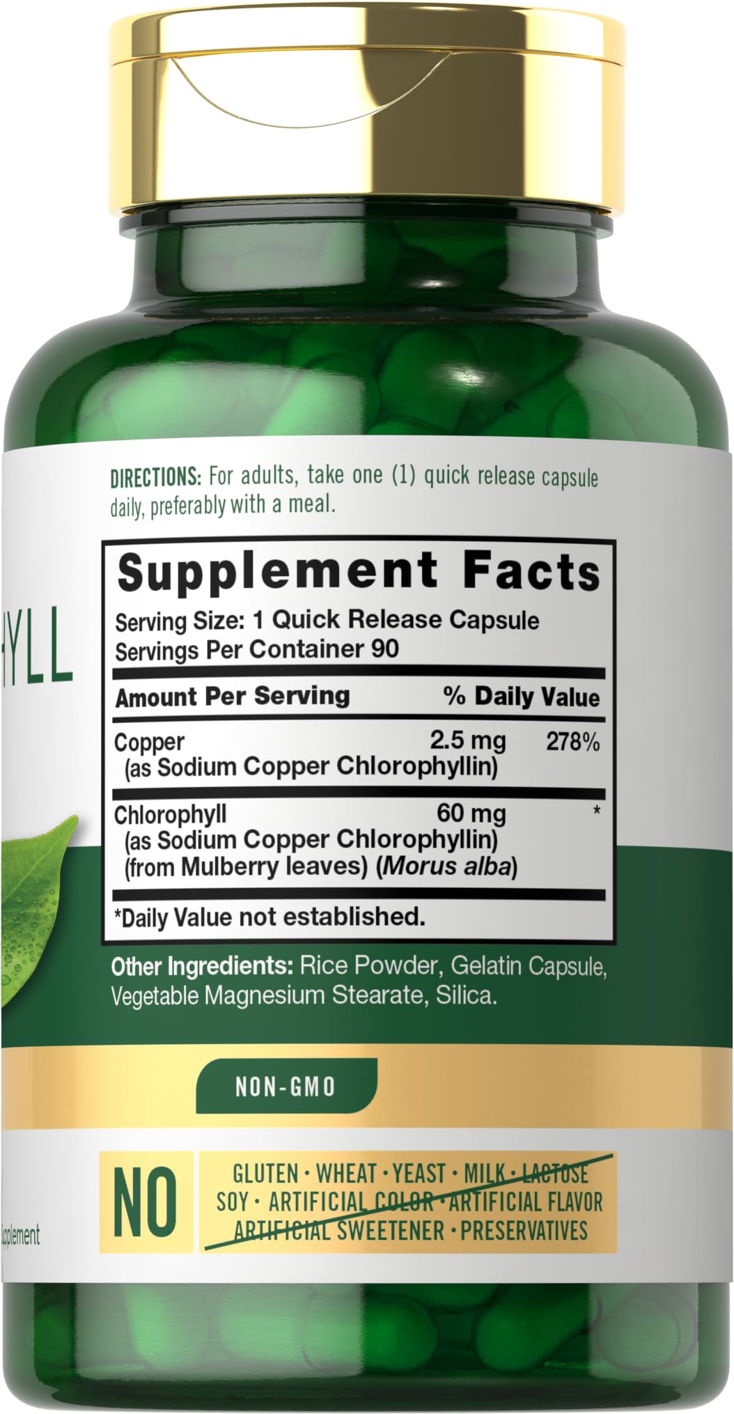Carlyle Chlorophyll Capsules | 60mg | 90 Complex Pills | with Copper — Amazon image 2