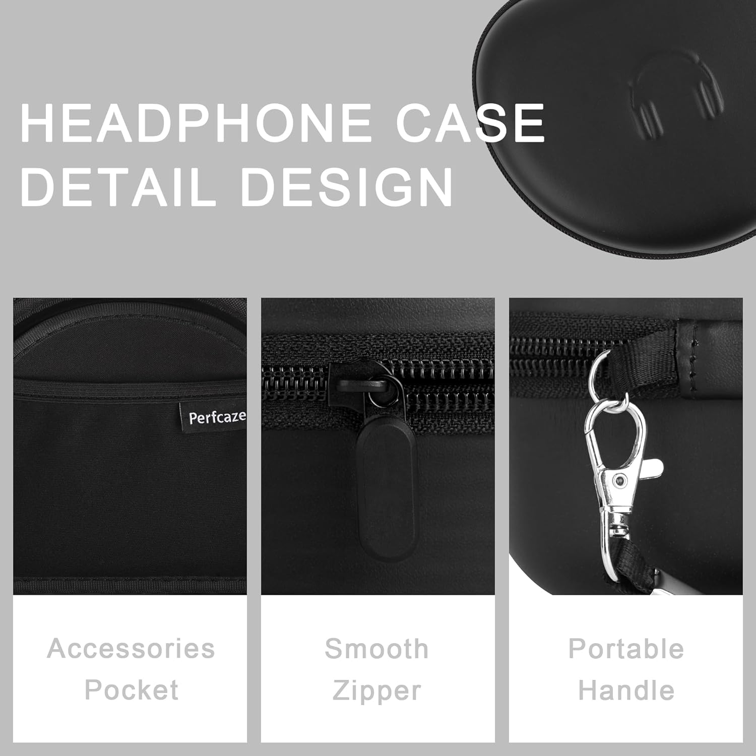 Headphone Storage Case for Skullcandy Crusher Evo ANC 2,TOZO,BERIBES,Hard EVA Portable Carrying Case for Wireless Headphone with Pocket for Cable - Image 5