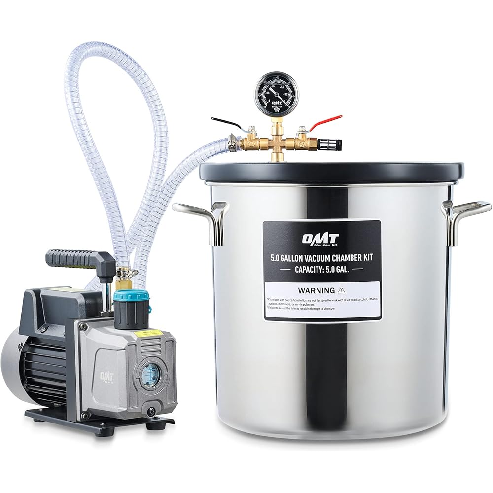 33/mo Finance OMT 5 Gallon Vacuum Chamber with Pump, Vacuum Chamber