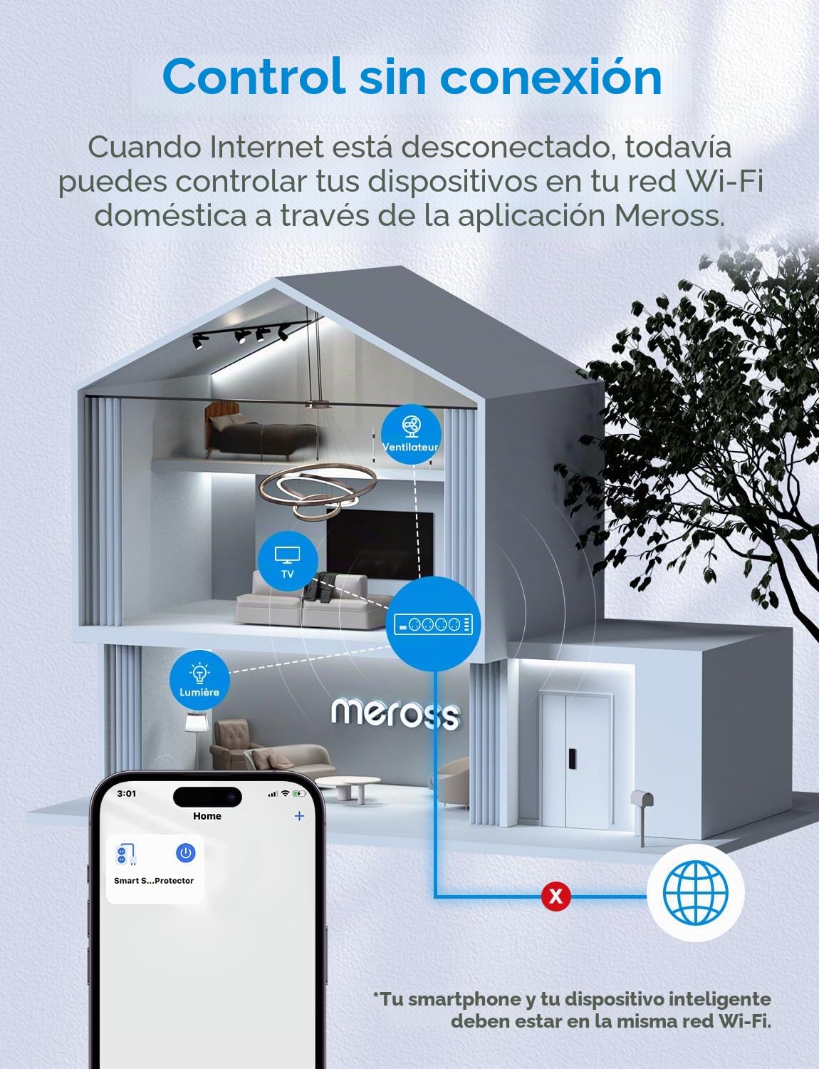 Regleta inteligente (tipo E) 16 A wifi compatible con Apple HomeKit, Alexa y Google Home (4 tomas de CA y 4 puertos USB), regleta inteligente con control por voz