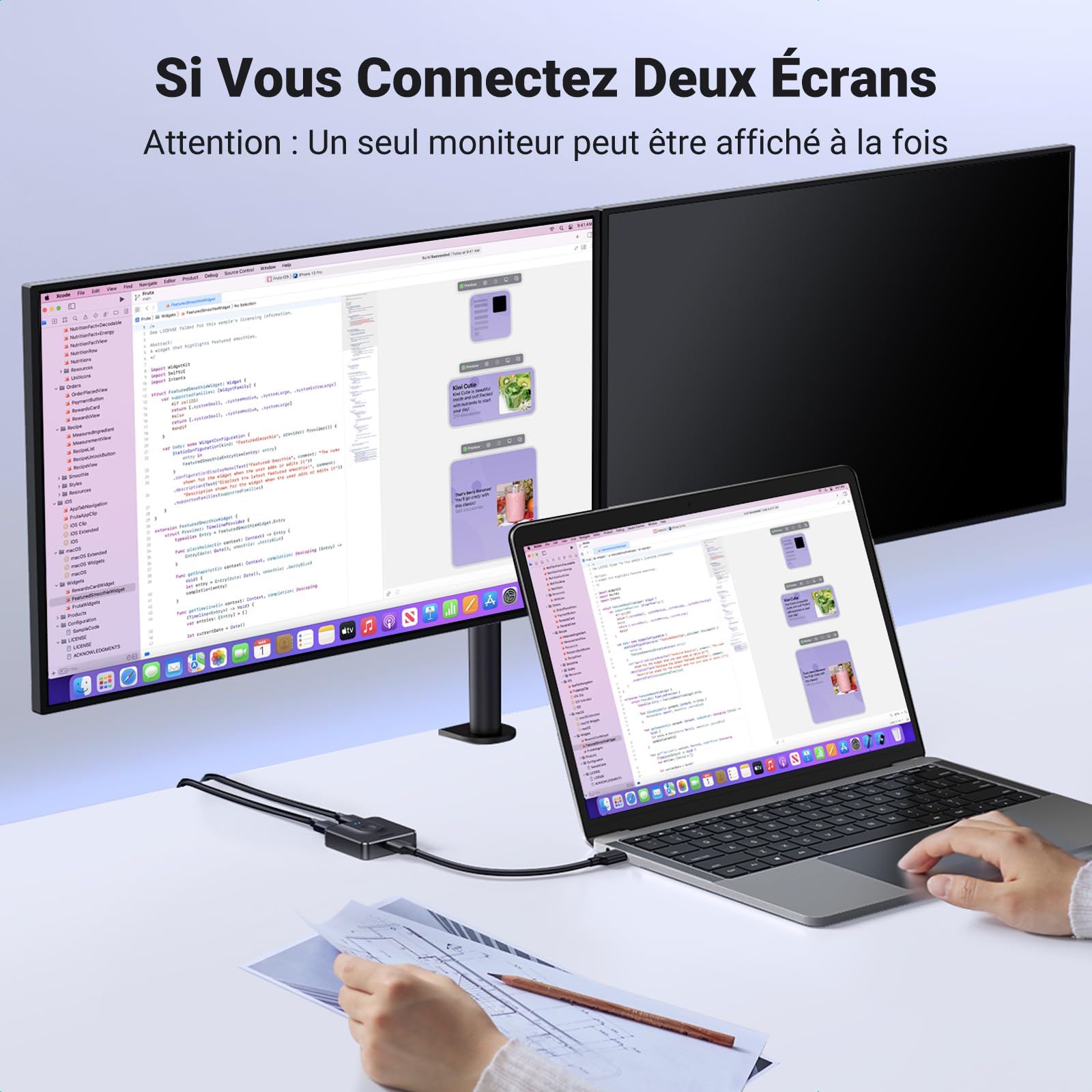 UGREEN Commutateur HDMI 4K 60Hz 2 Entrées 1 Sortie HDR CEC Dolby Atmos Compatible PC PS5 Xbox Noir