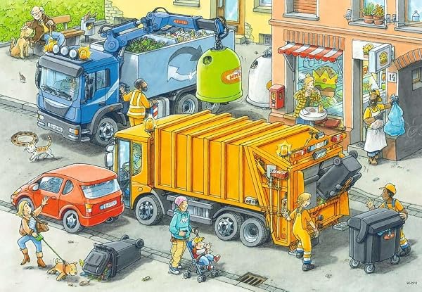 ラベンスバーガー (Ravensburger) ジグソーパズル 05096 3 はたらくトラック(24ピース×2) - 4