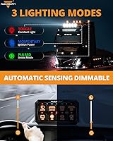 Vista 3 de Auxbeam Panel de interruptores RGB de 5 pulgadas, grande, 8 cuadras, panel de interruptor RA80 XL, pulsado momentáneo, 12 V, panel de interruptor