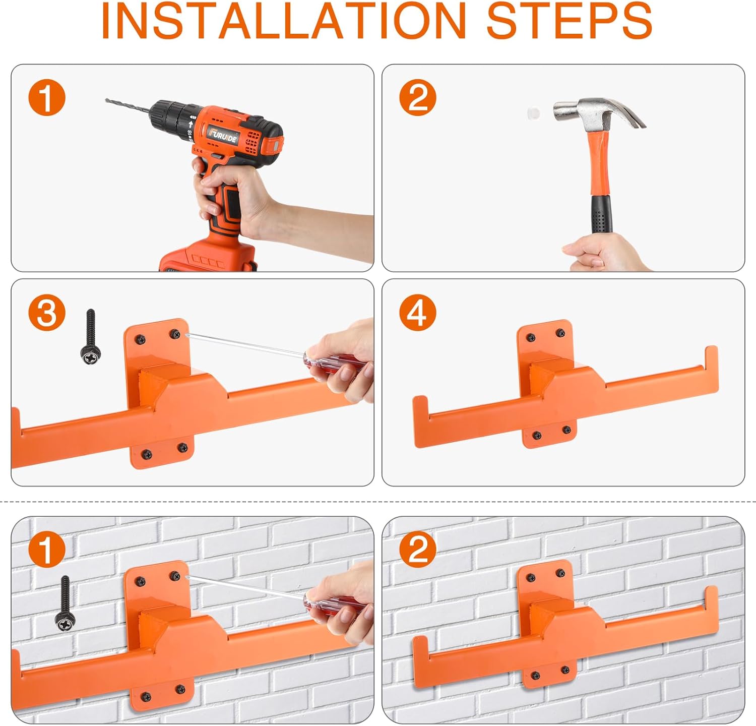 2 Pack Backpack Leaf Blower Hanger, Backpack Sprayer Rack Wall Mount, Heavy Duty Chainsaw Wall Mount Blower Storage Organizer Holder for Trailer Storage Tactical Gear Stand