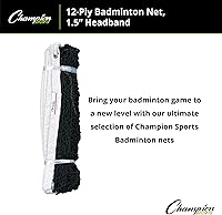 Vista 5 de Champion Sports Red de bádminton de 12 capas