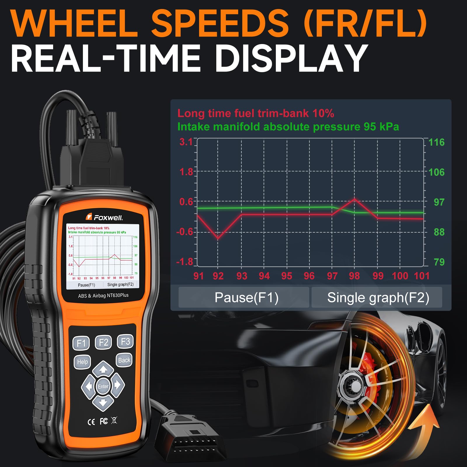 FOXWELL NT630Plus 自動車診断ツール OBD2 エンジン診断 Amazon.co.jp: FOXWELL NT630 Plus OBD2スキャナー ABSとSRS付き