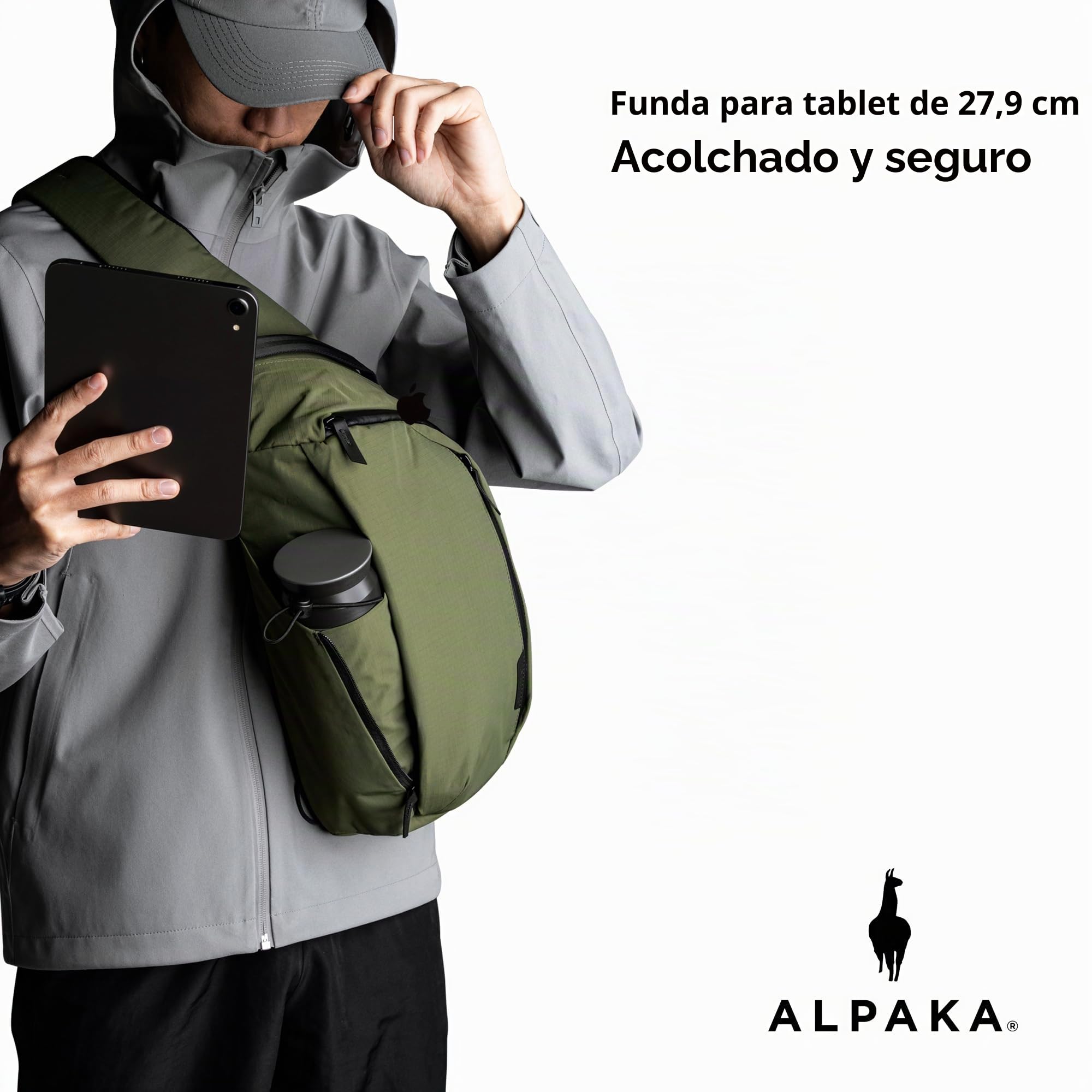 ALPAKA Metro Crossbody 7.5L – Bolso Bandolera Unisex | Compatible con tableta de 11", bolsillo para botella, teléfono y llavero, resistente al agua