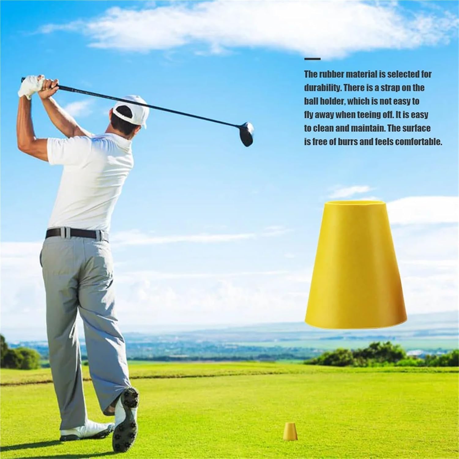 Golf Simulator Tees 20 Set 4-in-1 Golf Tees Different Heights Rubber Winter Driver