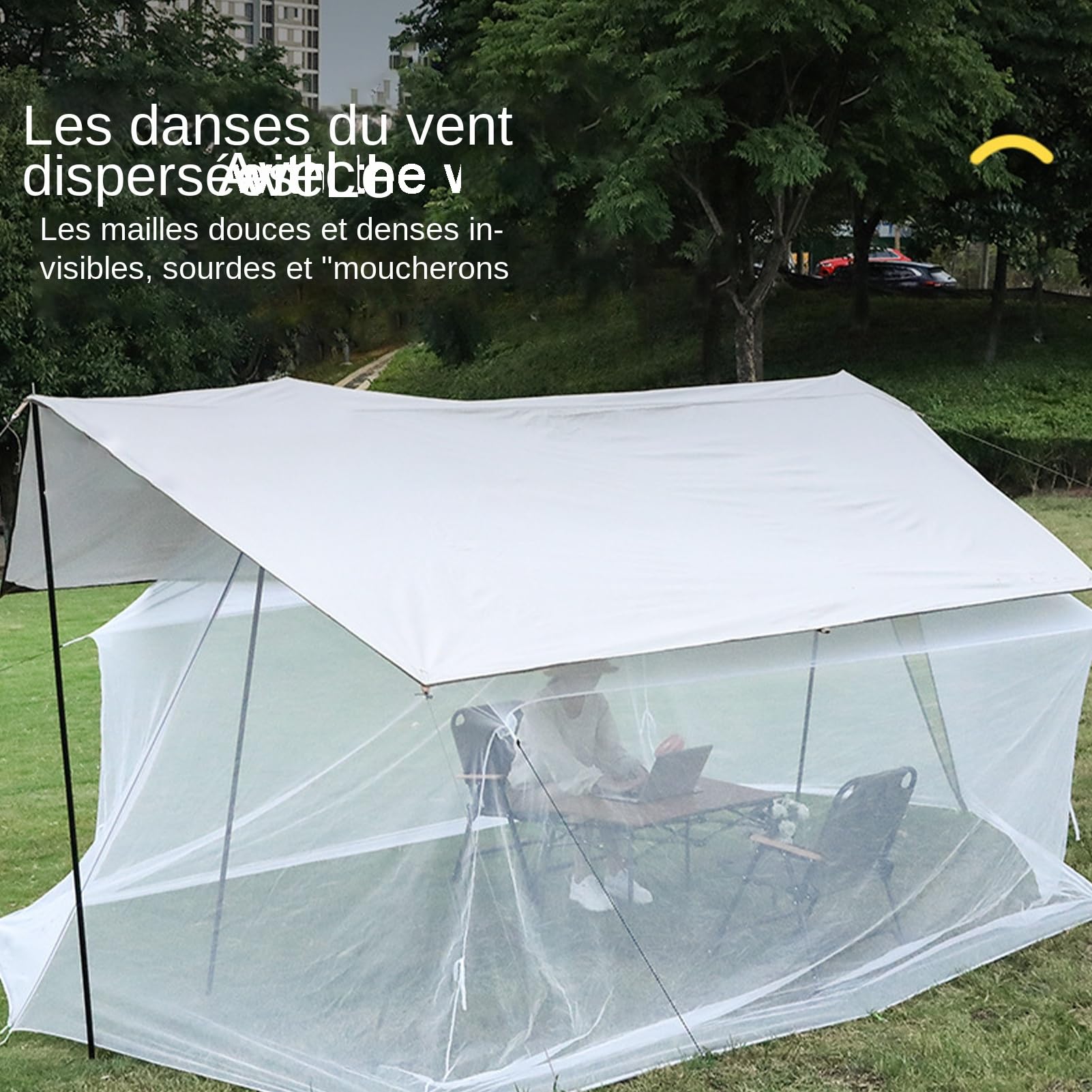 Filet Anti-moustiques pour terrasse - Tente en Maille extérieure