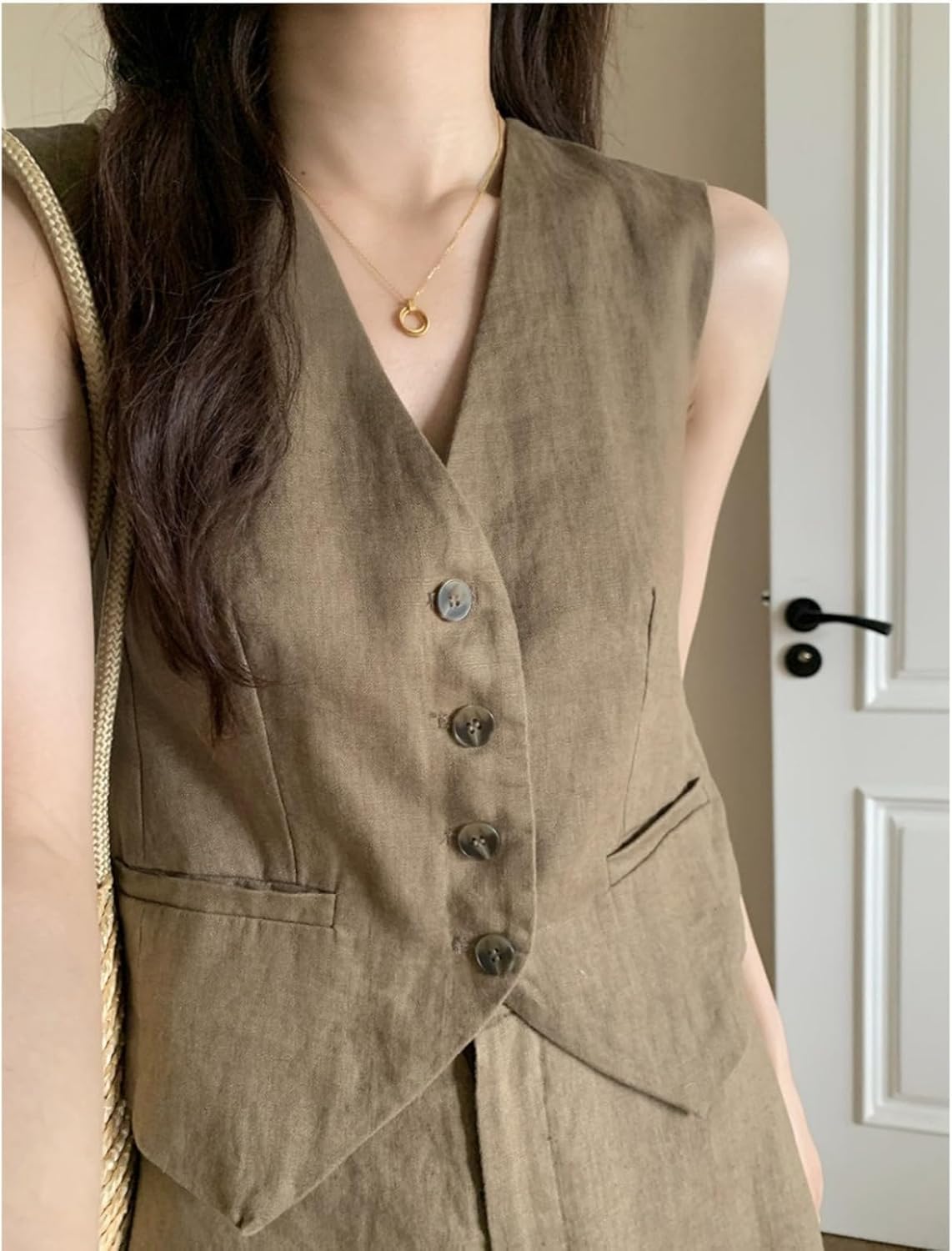 Women's Summer Two-Piece Vest and Shorts Set Casual Travel Outfit